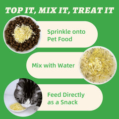 Wellix meal topper sprinkled on food to enhance mealtime interest.