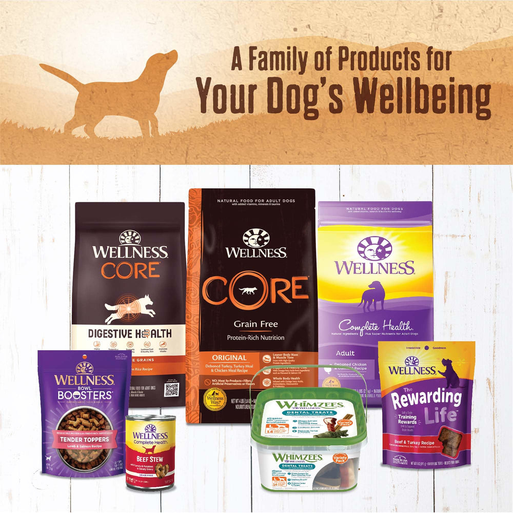 Wellness 12-pack cans for convenient, shelf-stable meals.