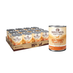 Wellness 95% Turkey Pate can shows high meat content for protein-forward meals