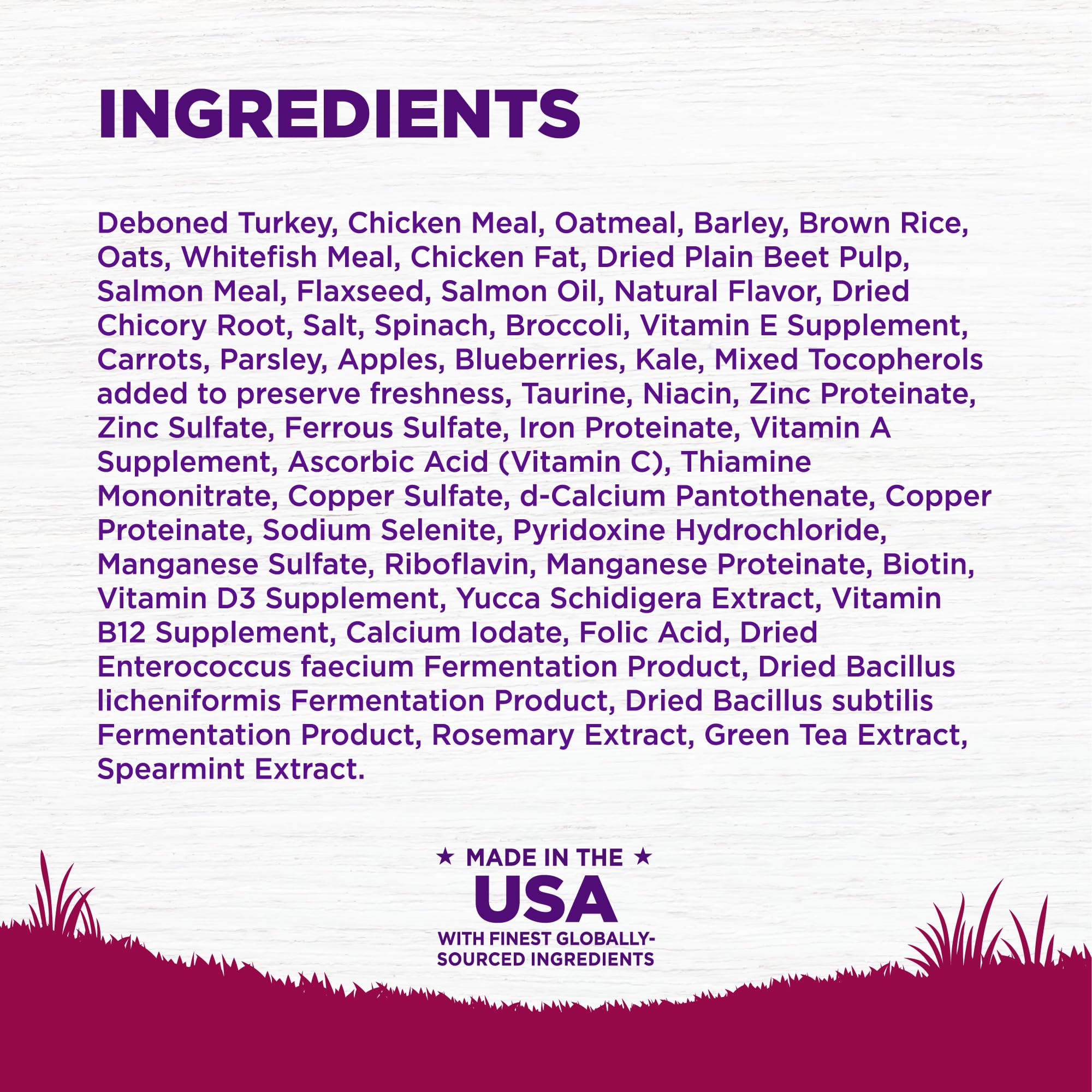 Wellness antioxidant-rich mix with vitamins promoting immune support for small breeds.