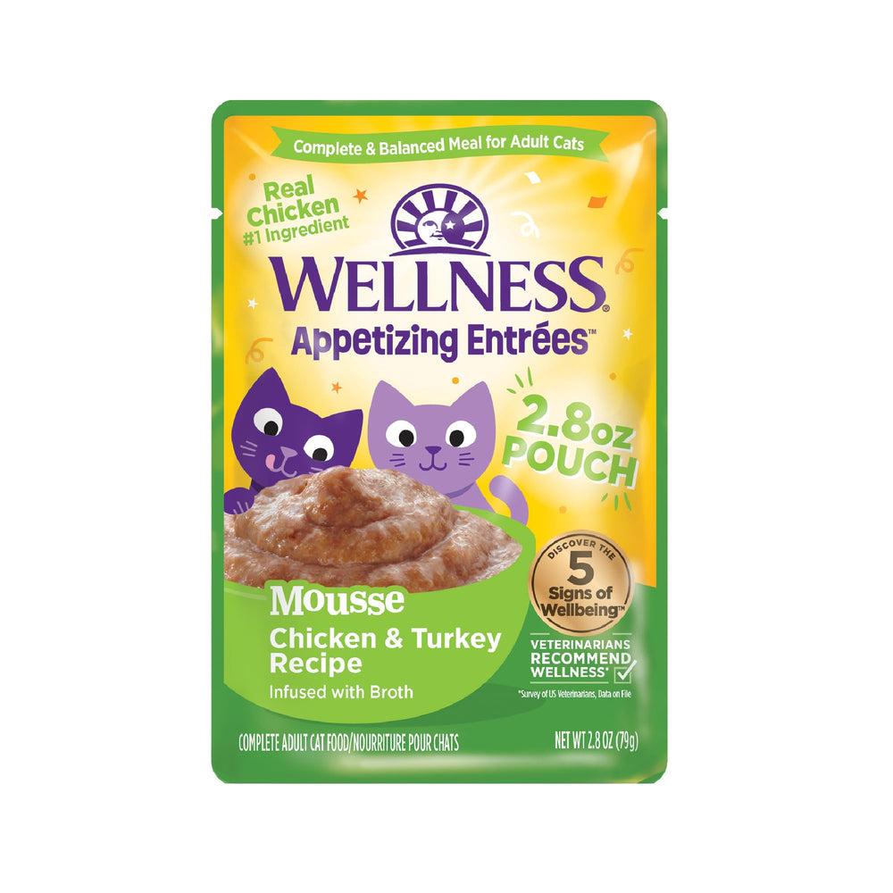 Wellness Appetizing Mousse texture close-up showing silk whipped consistency appealing to cats
