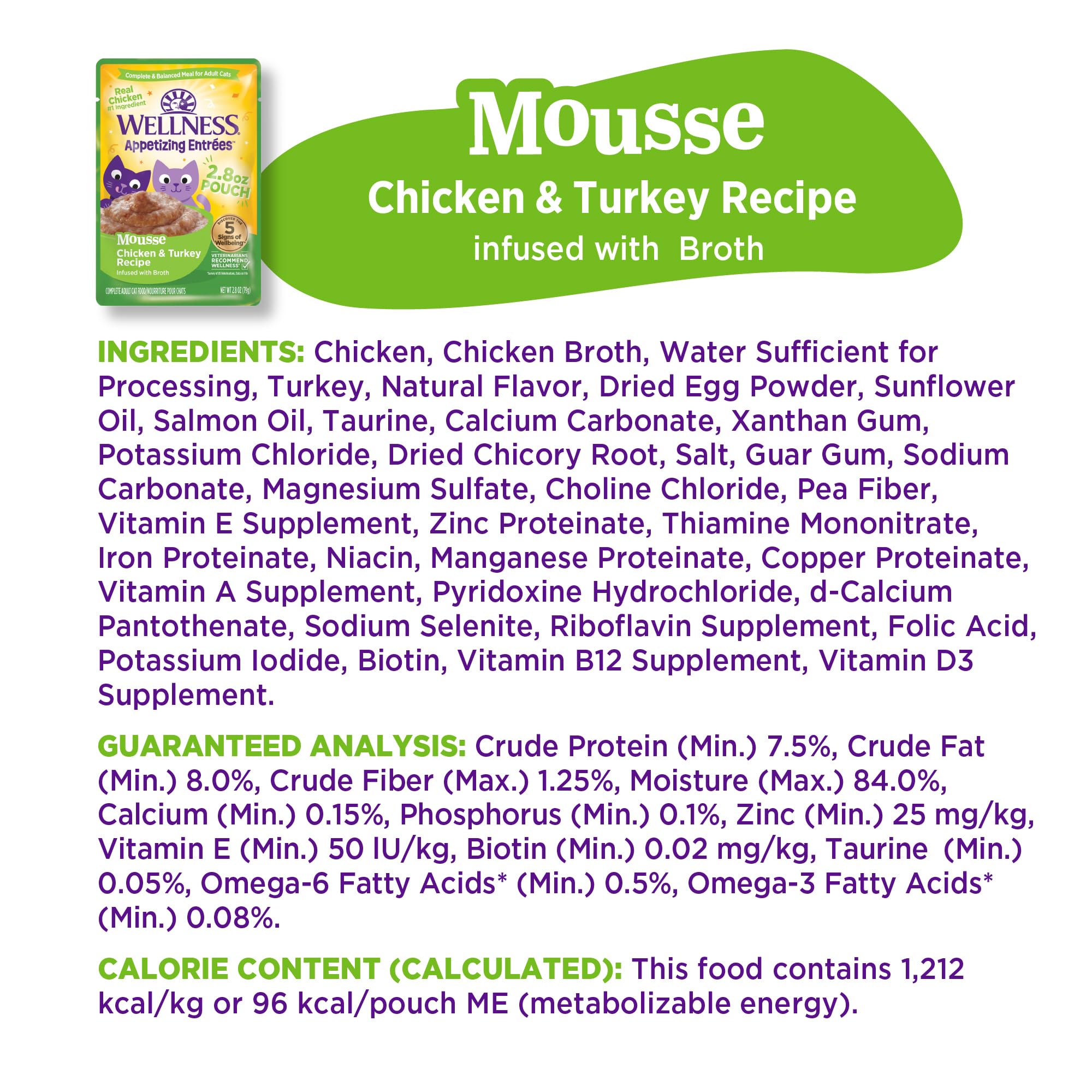Wellness Appetizing Mousse grain-free formula suitable for grain-free diets