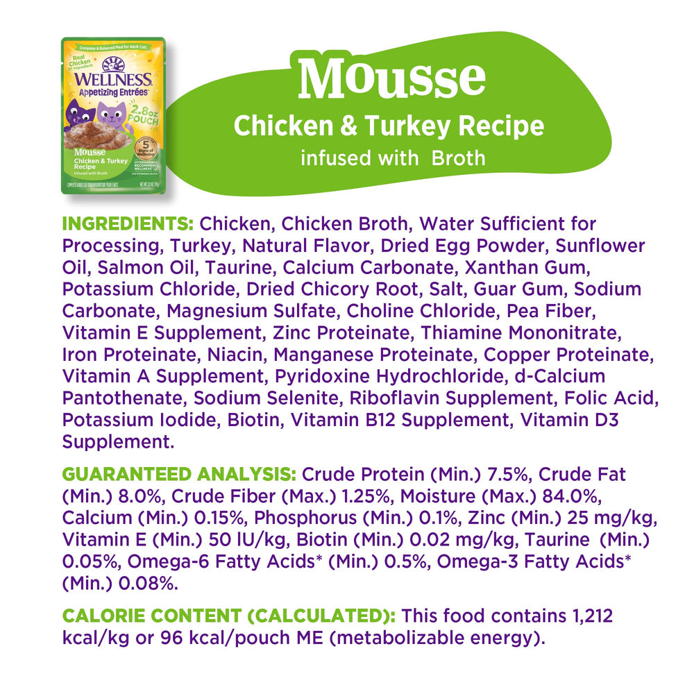 Wellness Appetizing Mousse grain-free formula suitable for grain-free diets