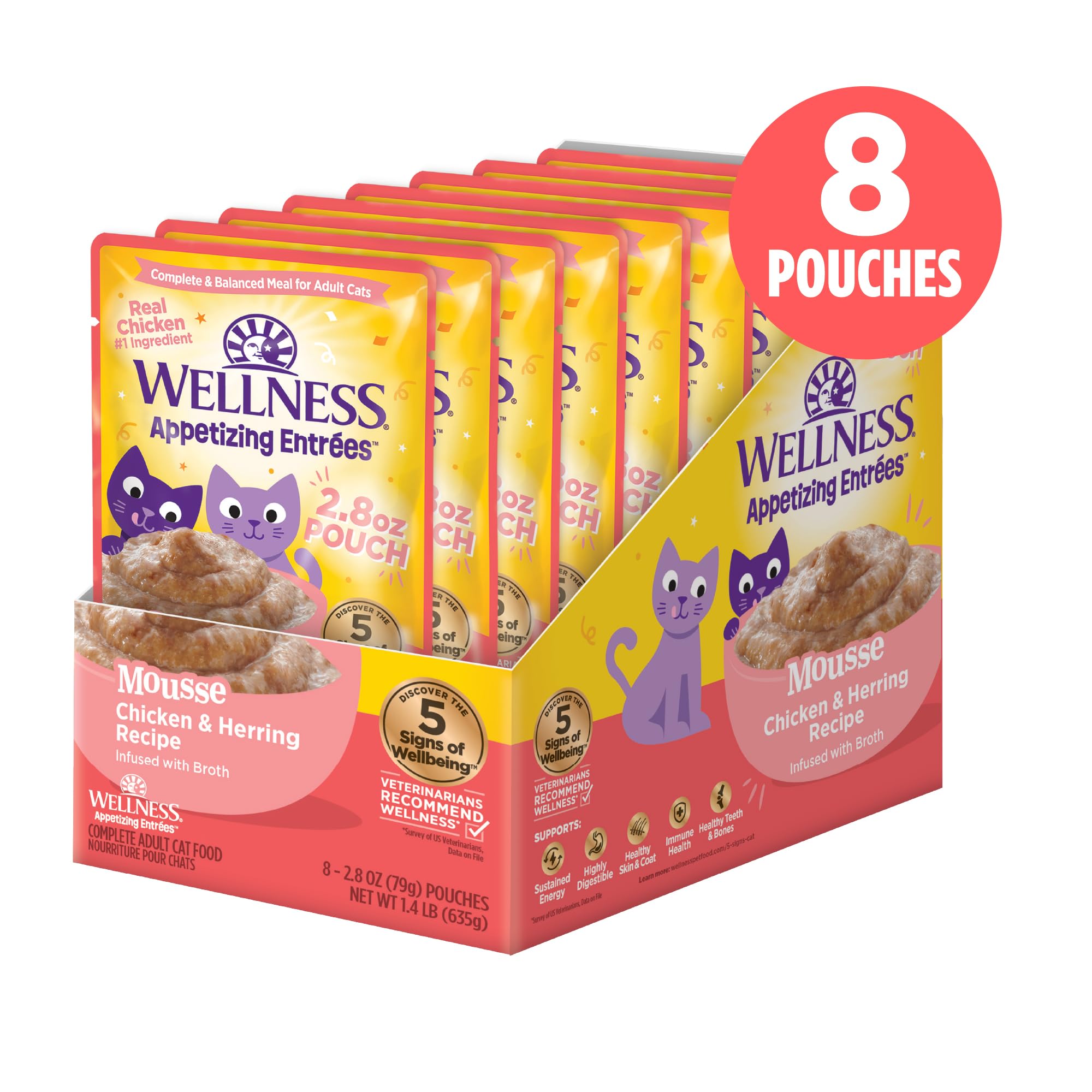 Wellness Appetizing Mousse whipped-texture close-up appealing to picky eaters.