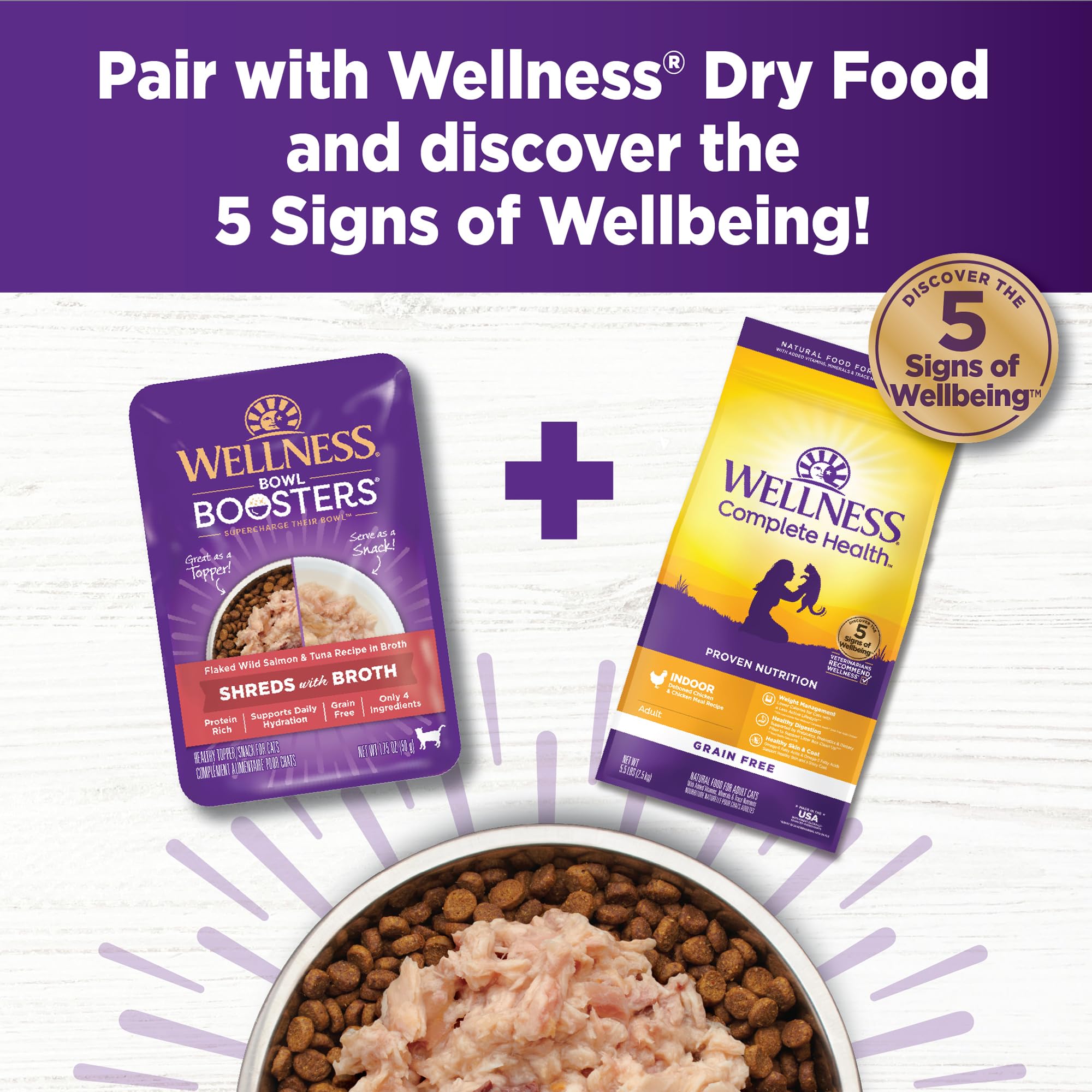 Wellness Bowl Boosters side-dish-snack option for cats