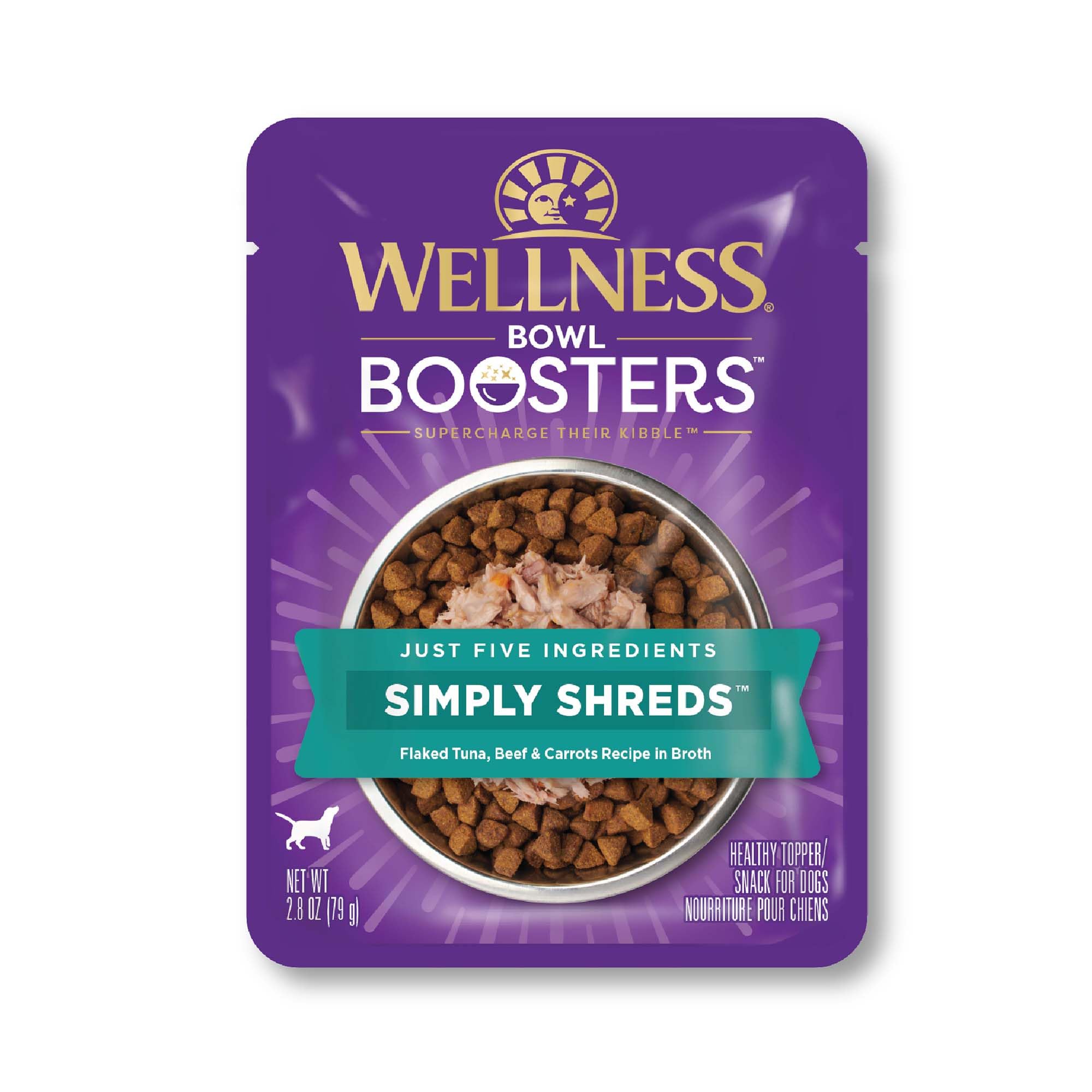 Wellness Bowl Boosters Simply Shreds tuna shreds in a bowl add protein to meals