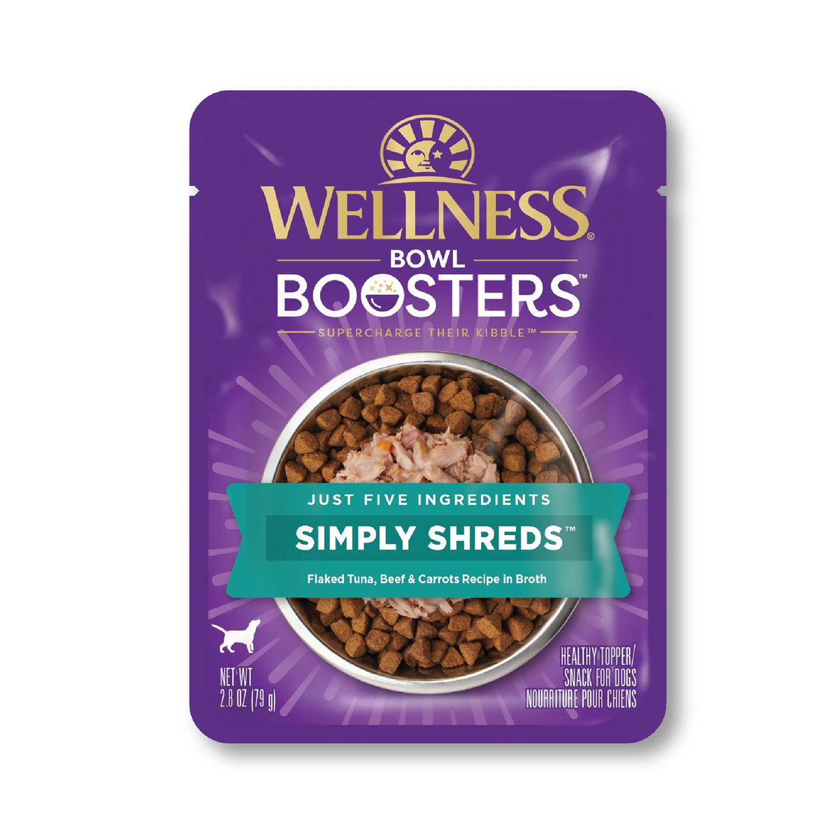 Wellness Bowl Boosters Simply Shreds tuna shreds in a bowl add protein to meals
