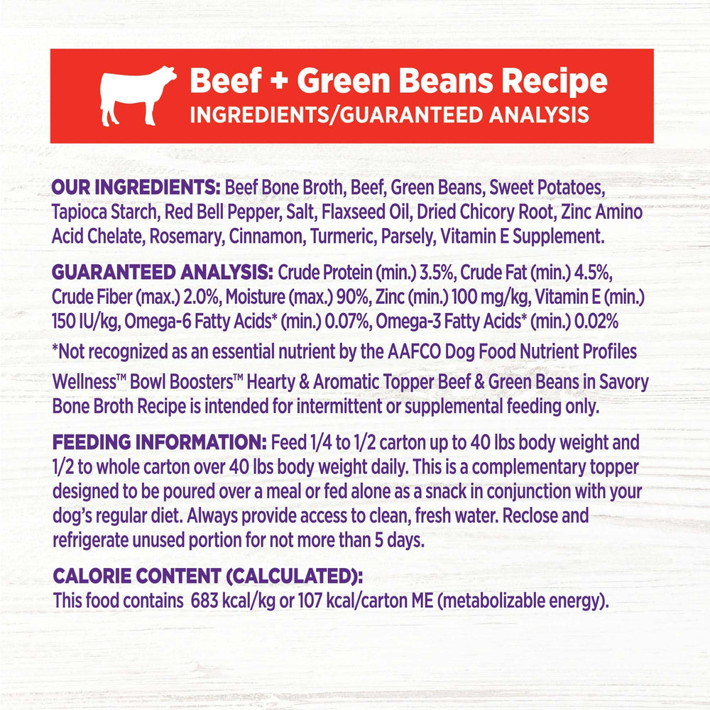 Grain-free Wellness Bowl Boosters formula with beef and vegetables