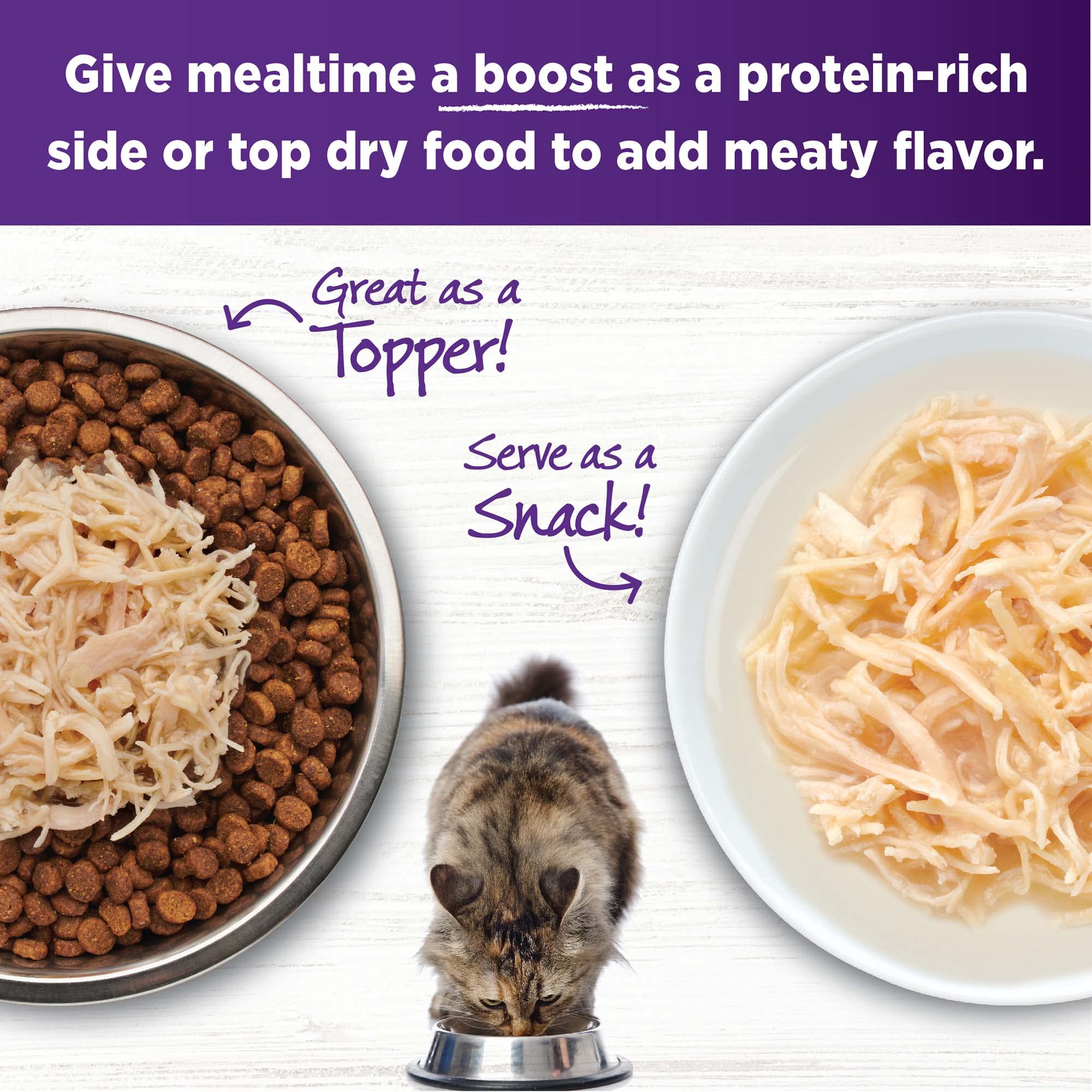 Wellness Bowl Boosters wet-cat-topper adds meal variety