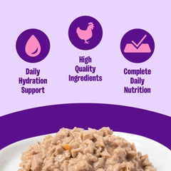 Wellness chicken dinner in light gravy showcases real poultry flavor for cats