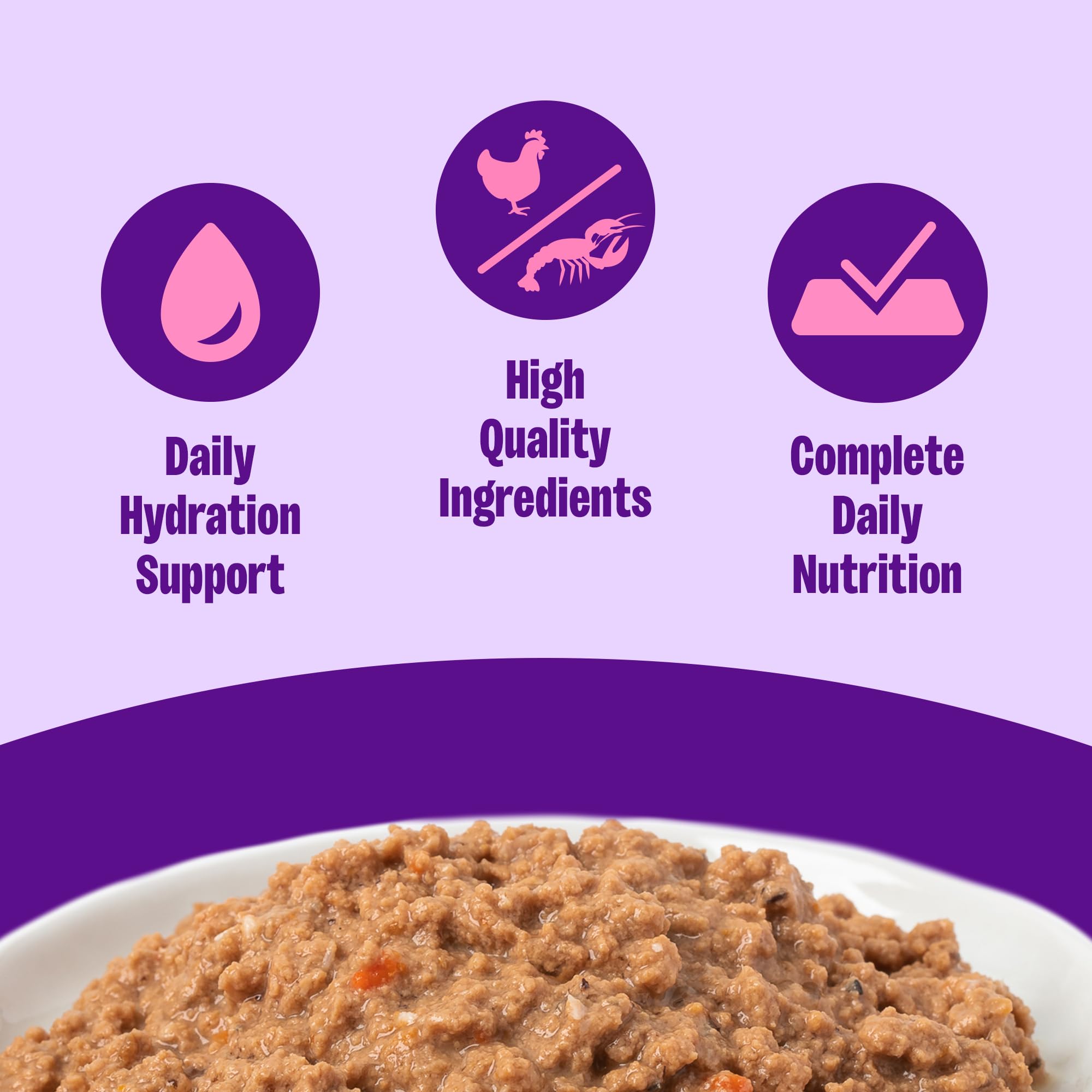Wellness Chicken Lobster Dinner cans closeup highlighting protein-rich formula.
