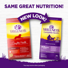 Wellness Complete Health Age Advantage chicken and barley ingredients in a bowl.