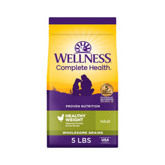 Wellness Complete Health dog food bag front showing wholesome ingredients for daily nutrition
