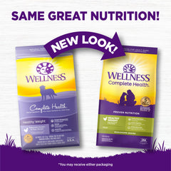 Wellness Complete Health chicken and peas kibble close-up great for daily meals