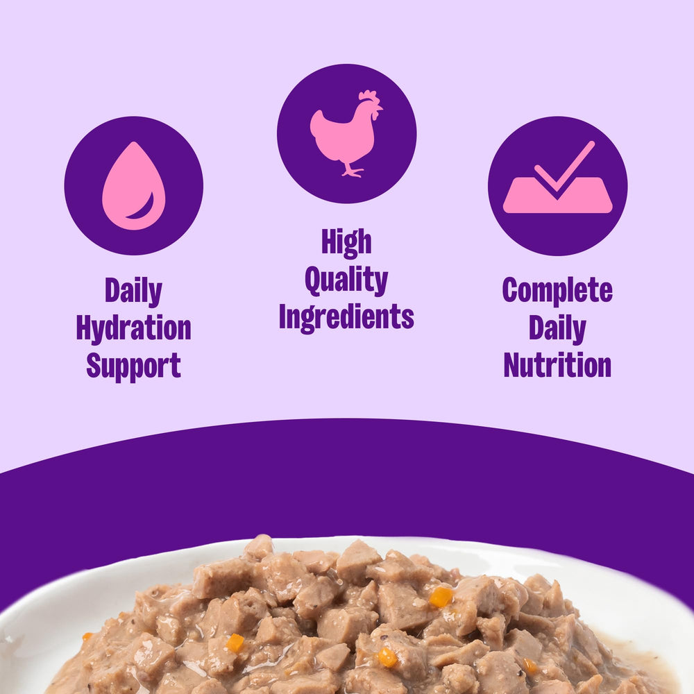 Wellness Complete Health Gravies tuna entree image, protein-rich formula for adult cats