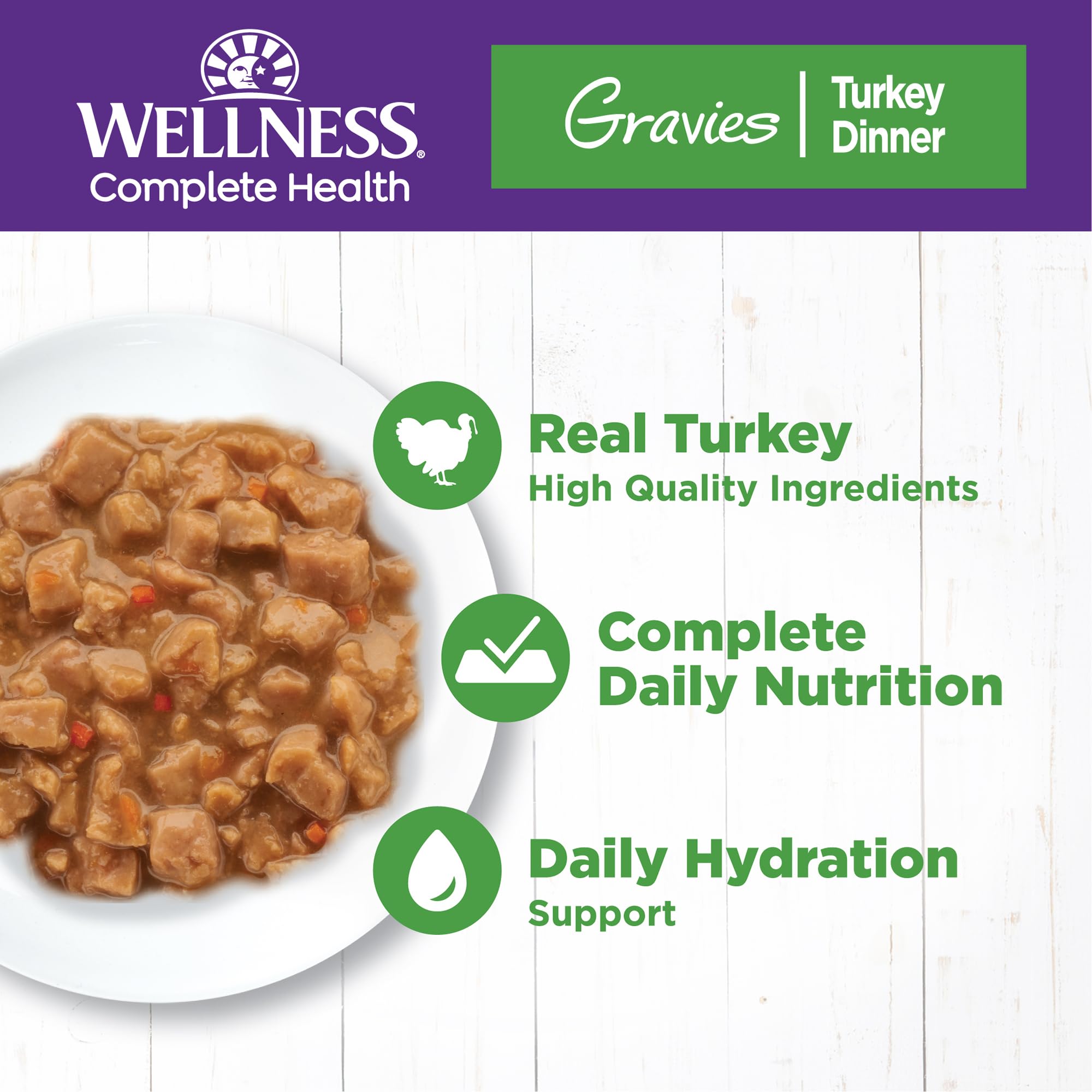 Close-up of Wellness gravies can highlighting grain-free recipe