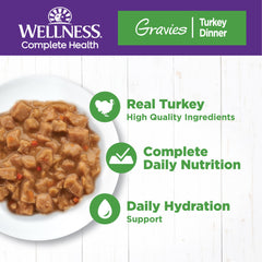 Close-up of Wellness gravies can highlighting grain-free recipe