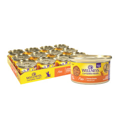 Wellness Complete Health Pate for adult cats in cans shows hydration-friendly grain-free formula