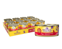 Wellness Complete Health pate cat food front can view highlighting grain-free formula