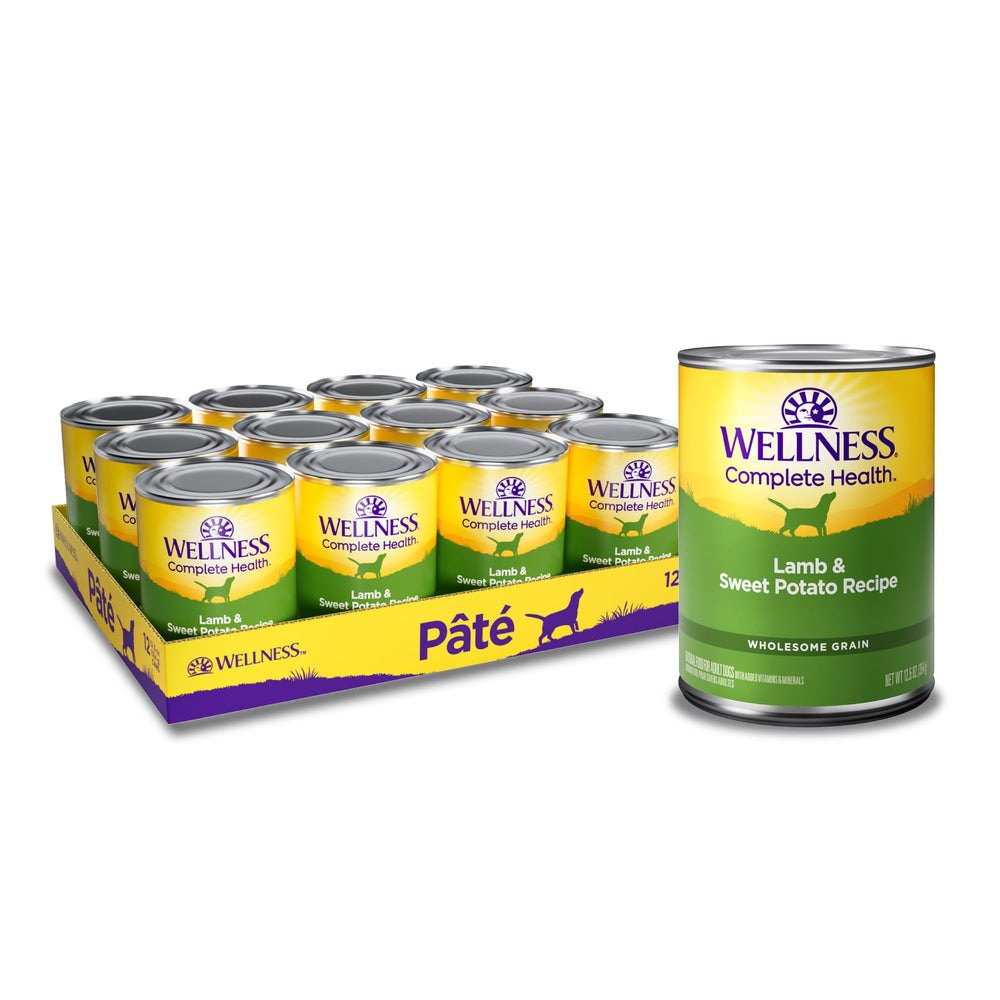 Wellness Complete Health Pate for adult dogs with lamb and sweet potato