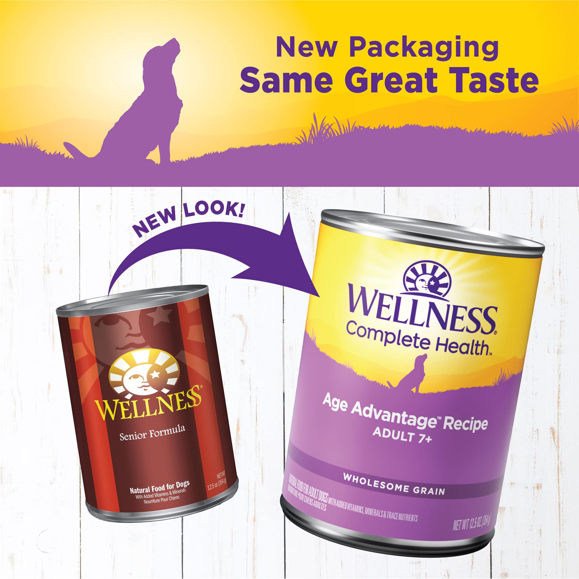 Wellness Complete Health Pate Age Advantage ingredients close-up showing real protein and vegetables.