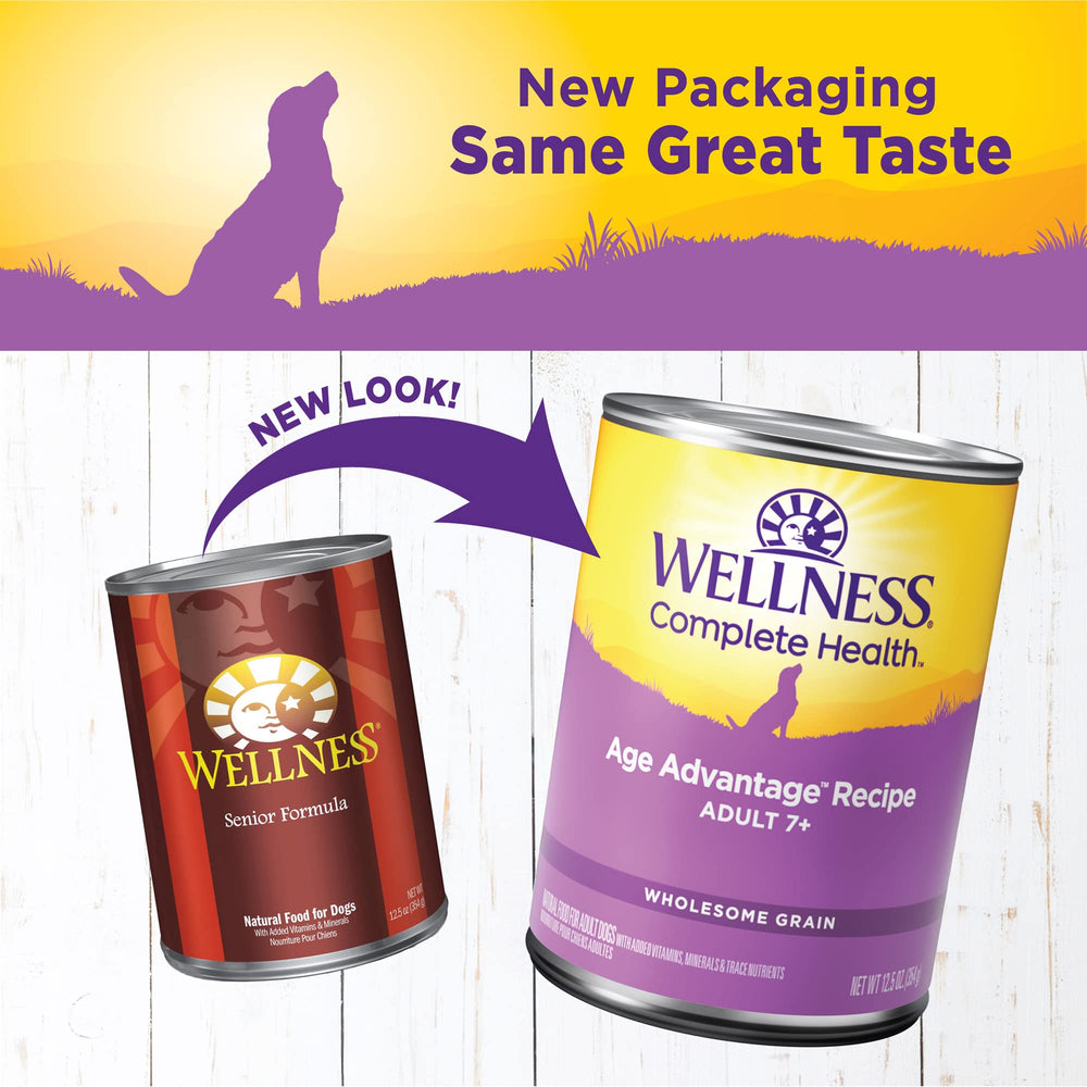 Wellness Complete Health Pate Age Advantage ingredients close-up showing real protein and vegetables.