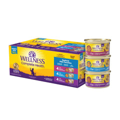 Wellness Complete Health chicken-lobster pate can supports protein-rich meals for adult cats