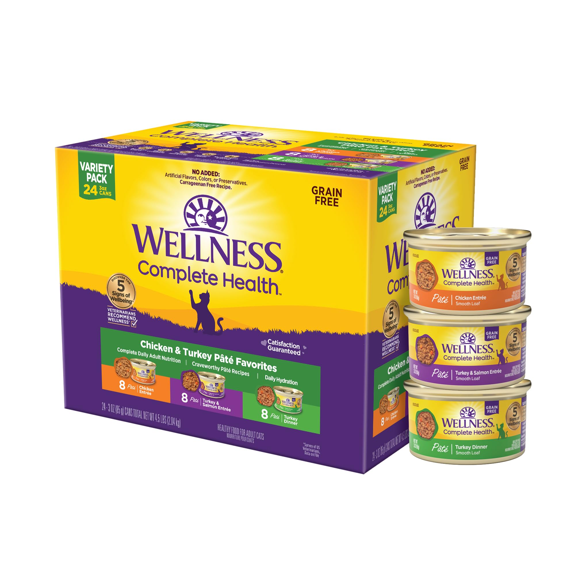 Wellness Complete Health chicken pate pack – protein-rich option for daily cat meals