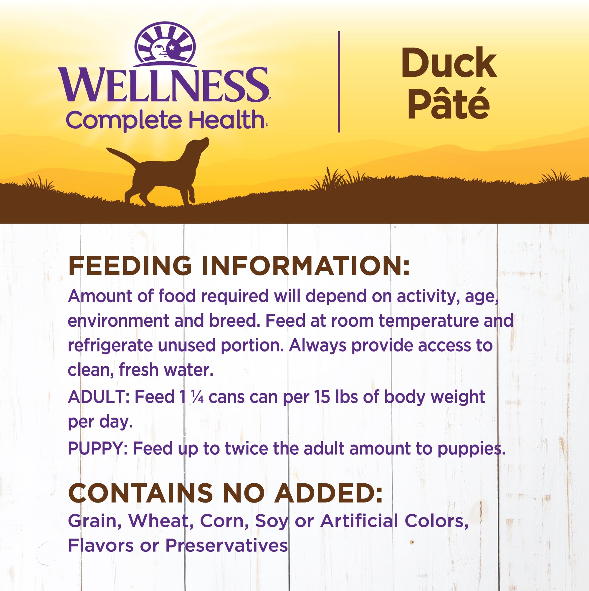 USA-made Wellness Complete Health Pate packaging indicates quality production.
