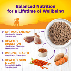 Wellness Complete Health Pate Puppy label emphasizes no corn or soy