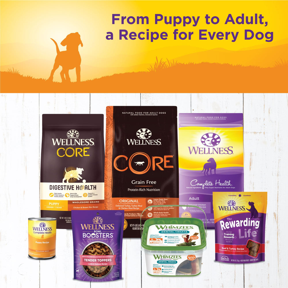 Wellness Complete Health Pate Puppy can close-up with real ingredients