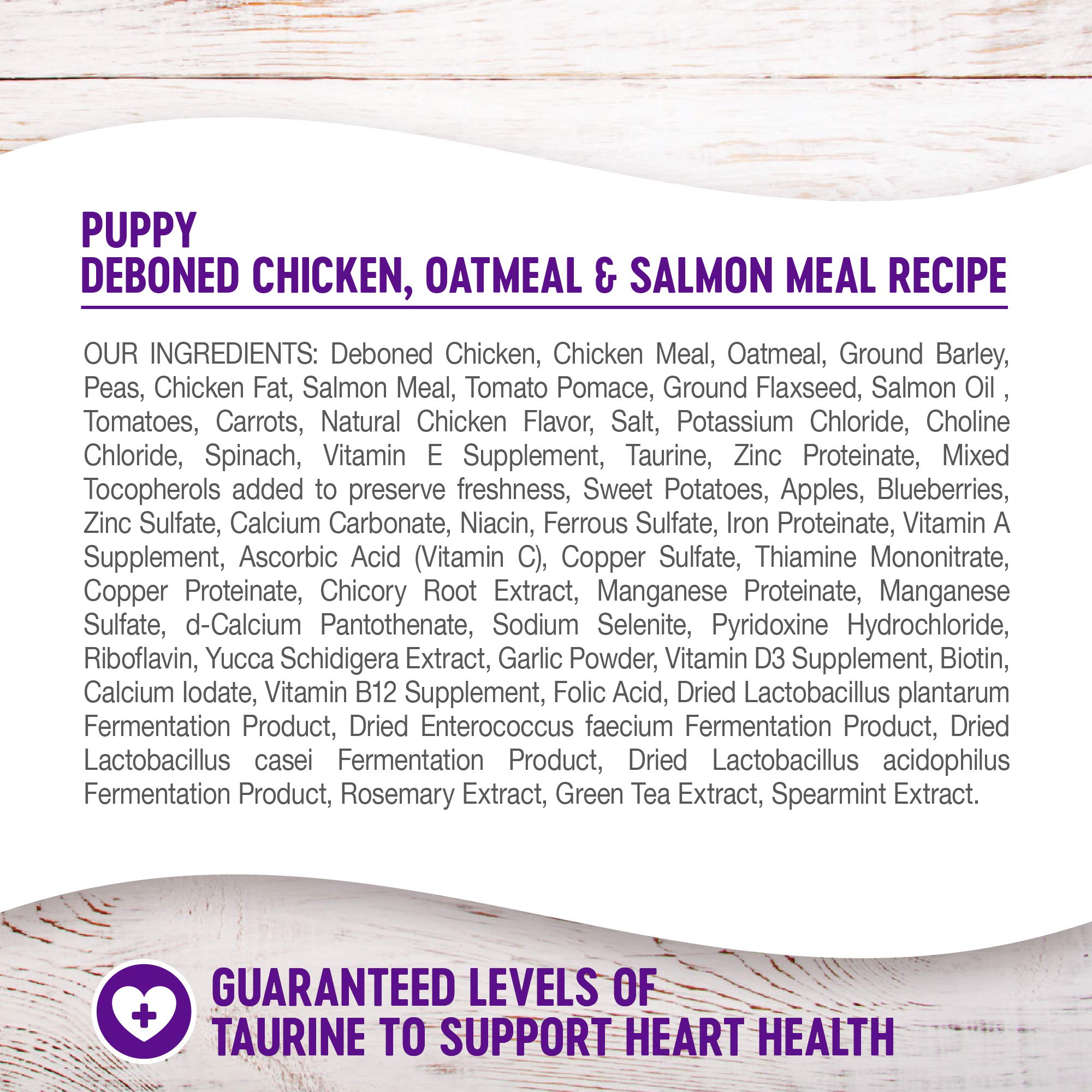 DHA from salmon oil supports puppy brain development in Wellness Complete Health