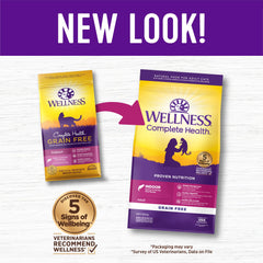 Wellness Complete Health salmon herring meal close up highlights natural fish proteins in the recipe