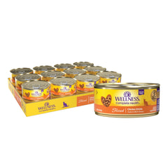 Wellness Complete Health sliced-chicken-entree: tender chicken pieces in light gravy for a satisfying meal.
