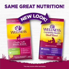 Wellness USA-made facility label and bag suggest quality origins for small dogs.