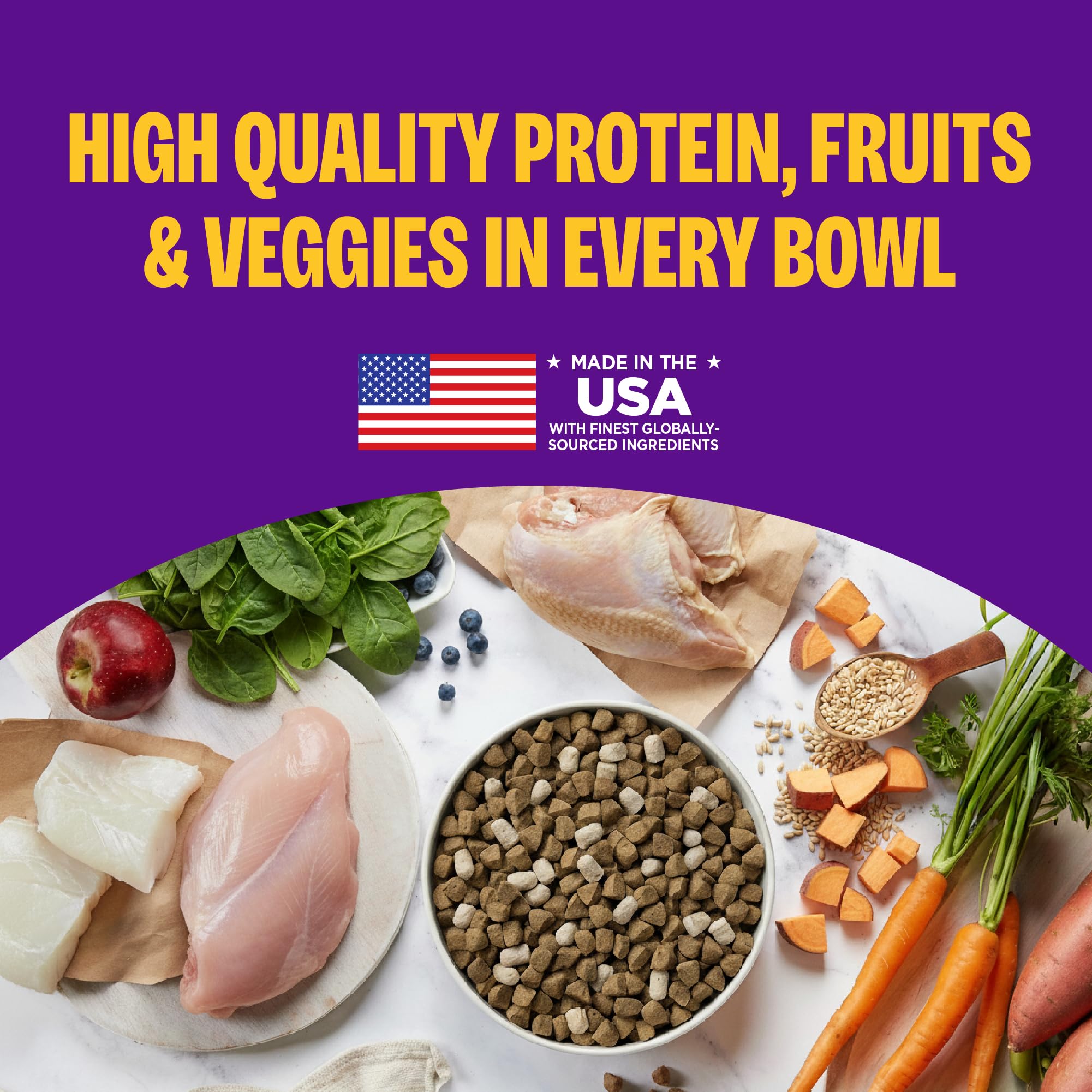Freeze-dried Wellbites on Wellness Complete Health+ for added flavor