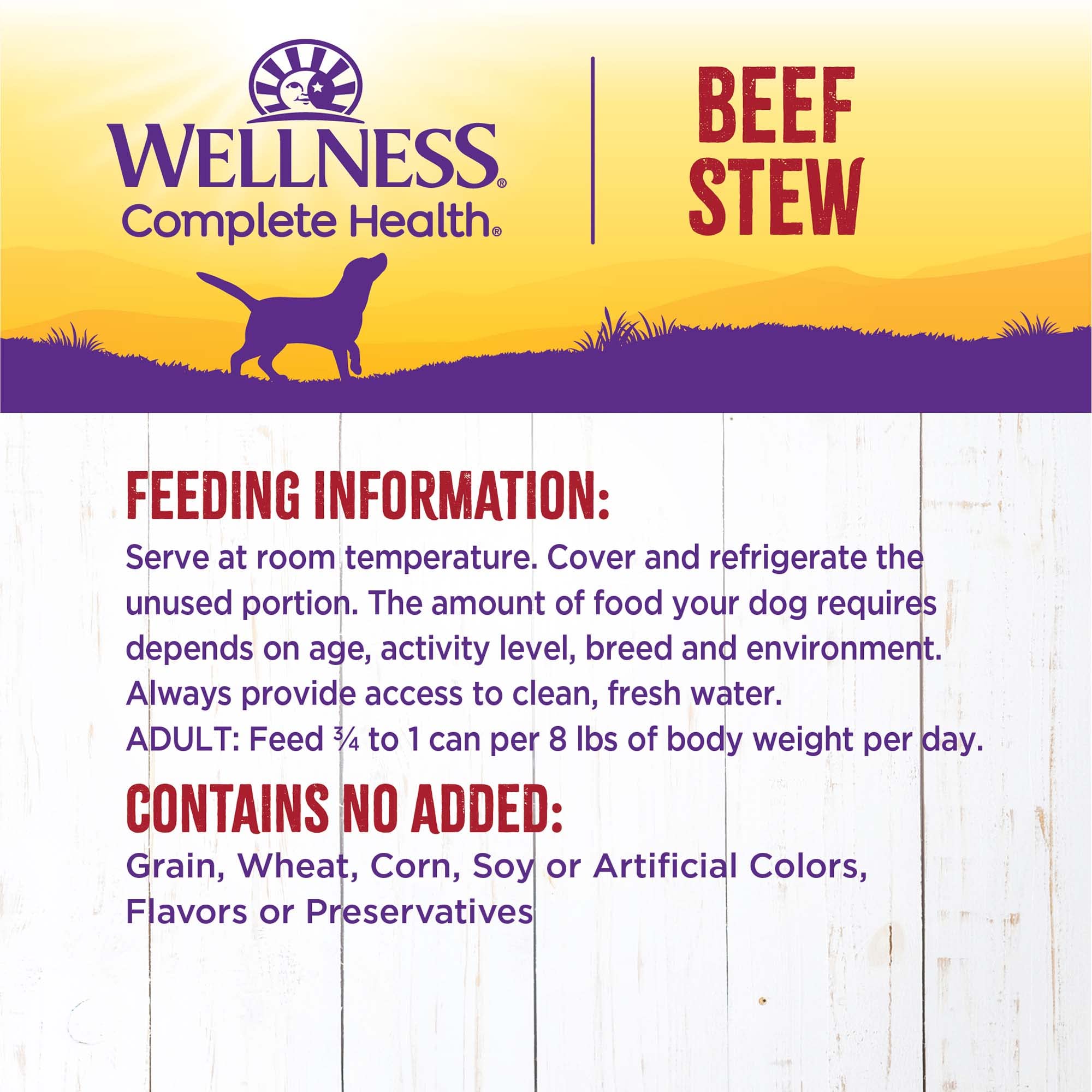 Wellness Stew grain-free formula without corn, wheat, or soy
