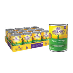 Wellness Complete Health turkey pate can shows protein-rich cat nutrition