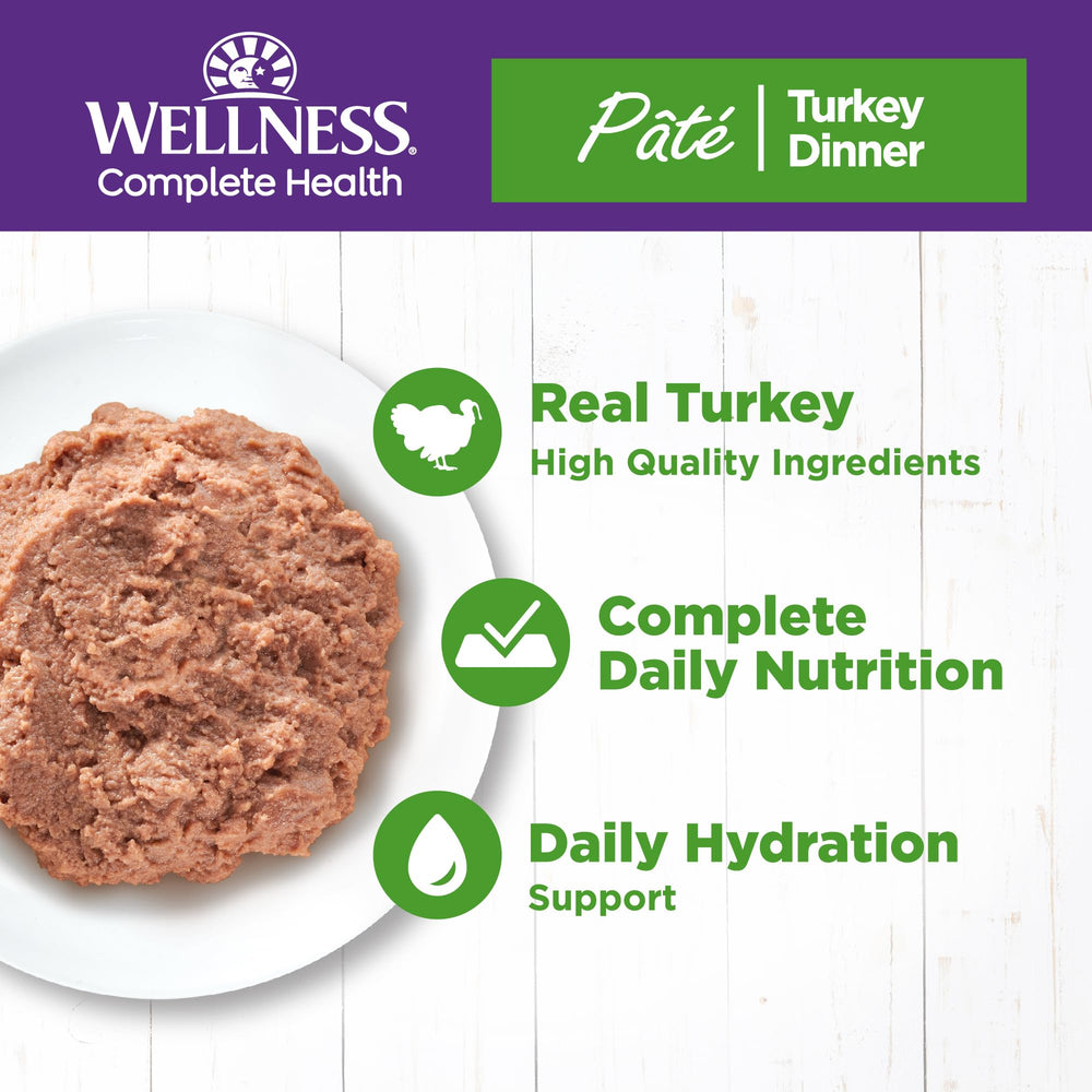 Wellness Complete Health wet cat food bowl captures appealing texture for cats