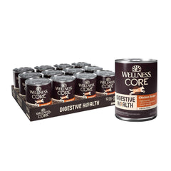 Wellness CORE Digestive Health Pate in a dog bowl supports gentle digestion.