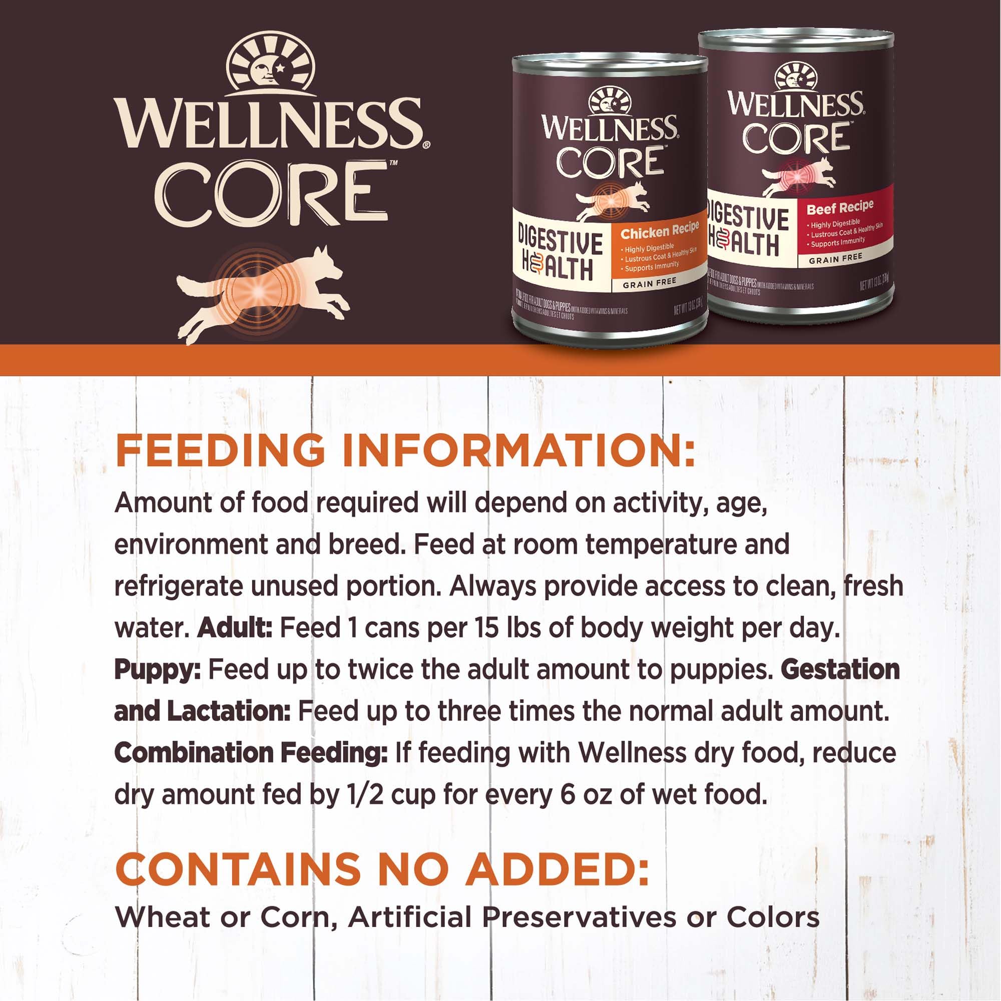 Wellness CORE Digestive Health Pate has no corn, wheat, or soy
