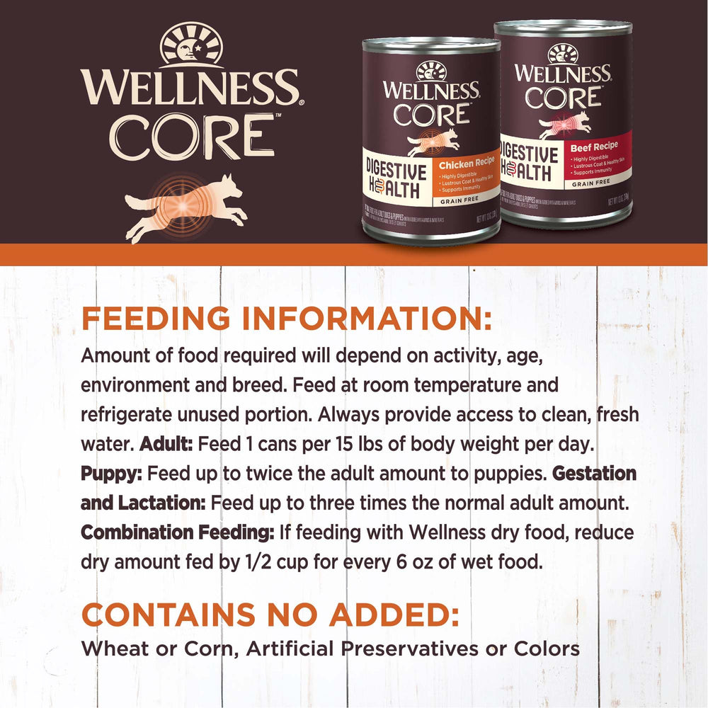 Wellness CORE Digestive Health Pate has no corn, wheat, or soy