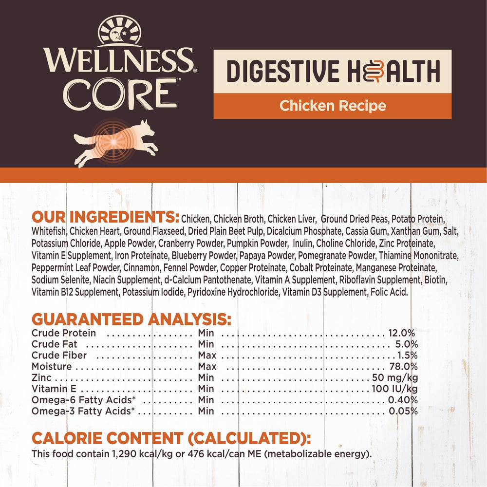 Wellness CORE Digestive Health Pate smooth texture shown for easy feeding.
