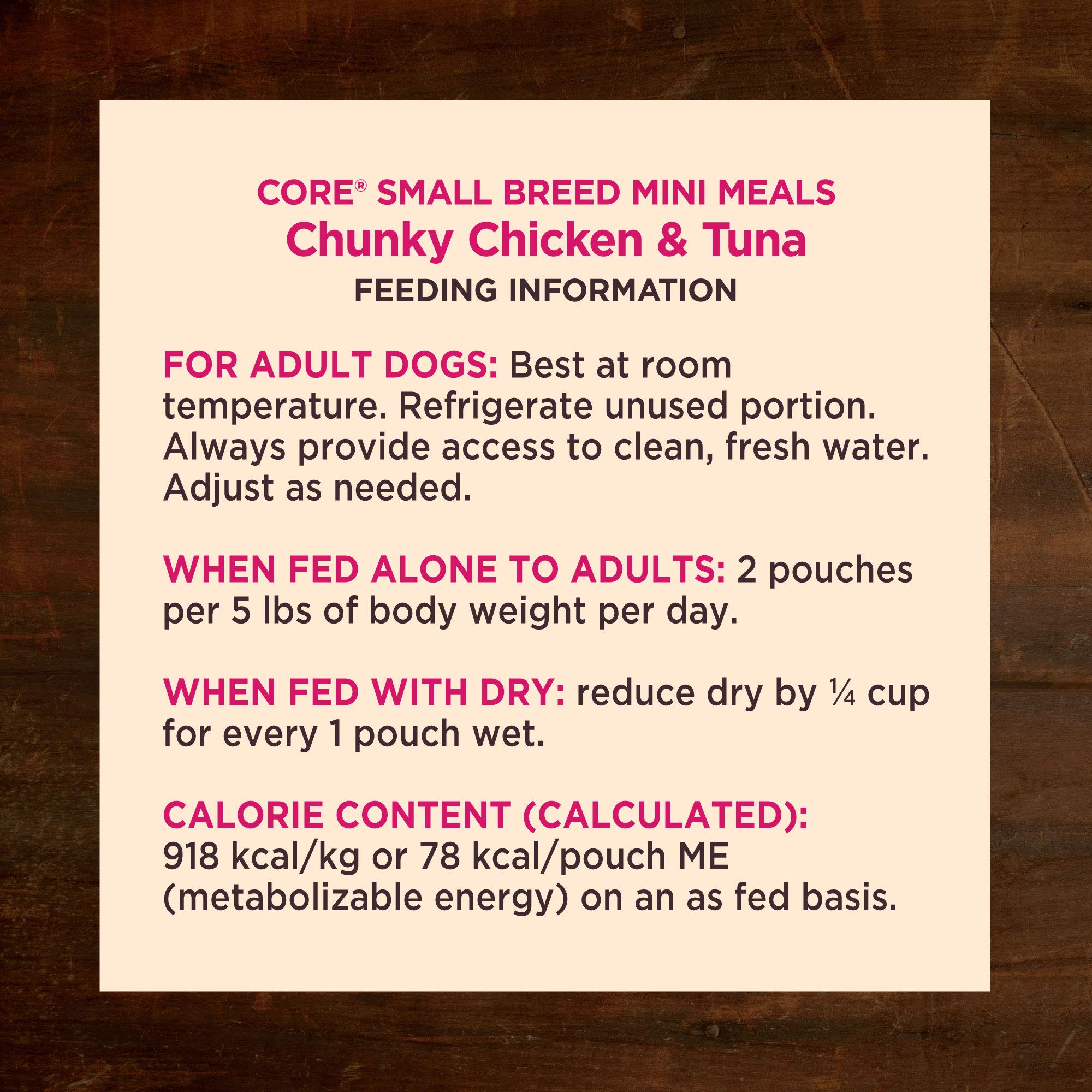 Wellness CORE feeding moment with a small dog enjoying a chunky gravy meal.