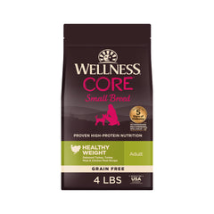 Wellness CORE healthy weight small breed bag front showing portion control for weight management