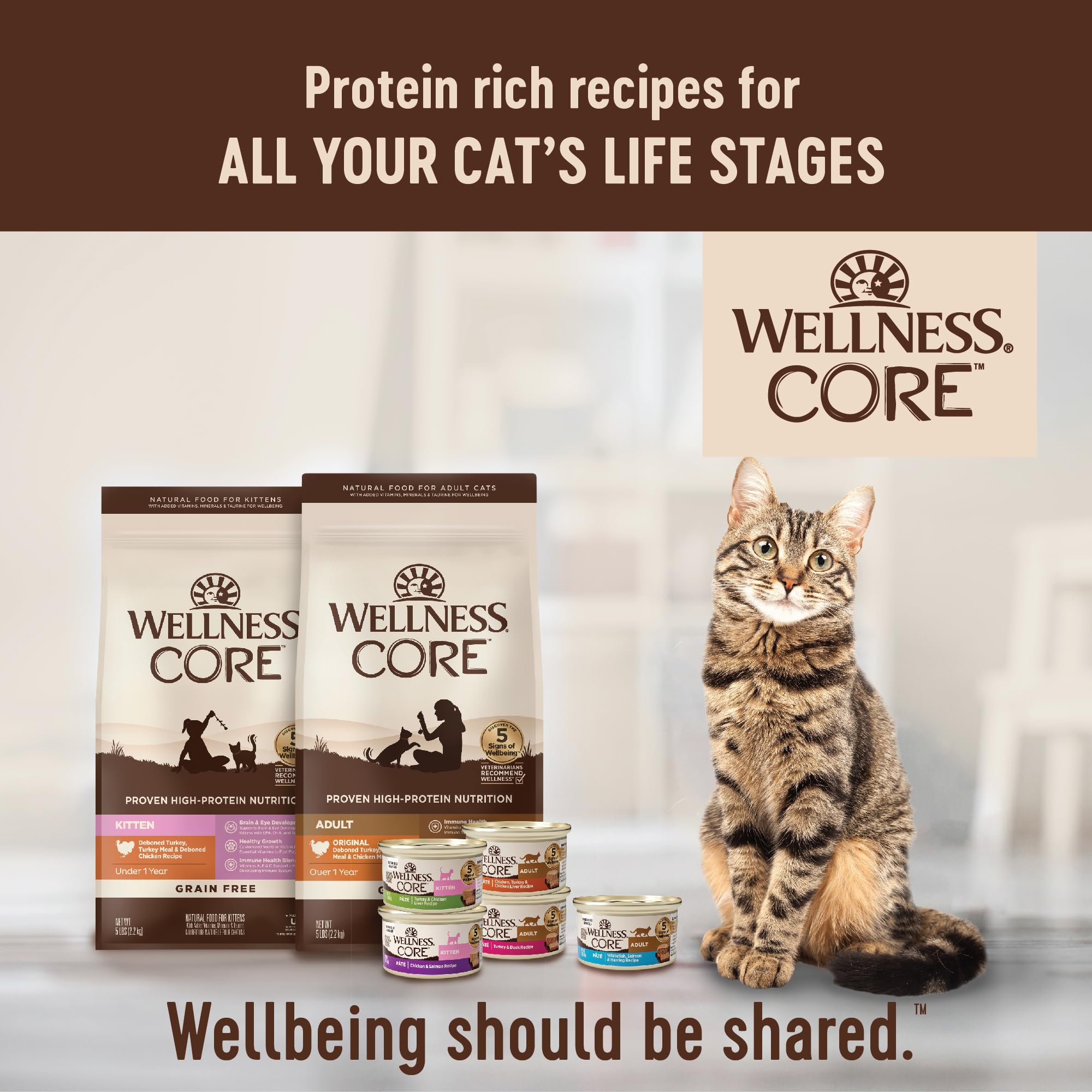 Wellness CORE Pate packaged in 12 cans offers convenient daily servings for busy households