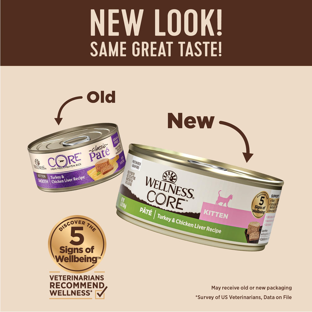 Wellness CORE Pate Kitten serving bowl showing smooth texture ideal for picky eaters.