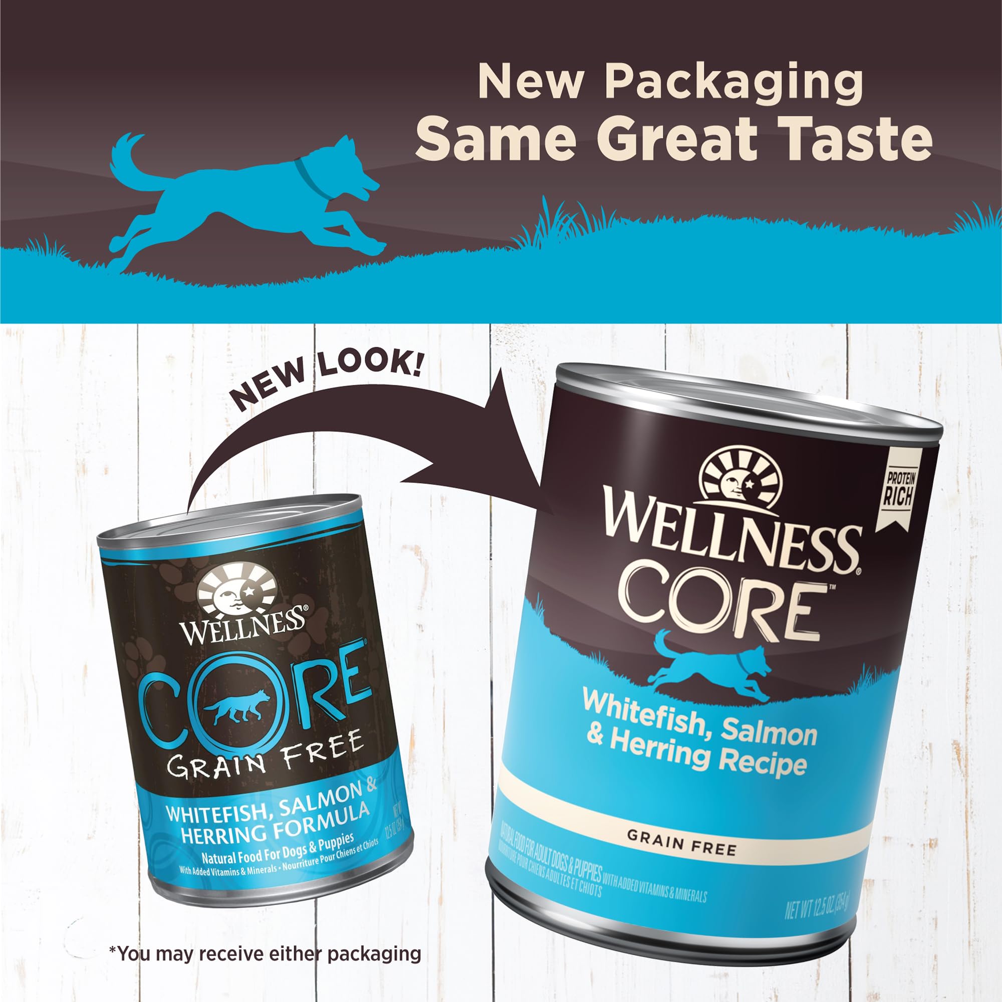 Wellness CORE Pate wet dog food in a bowl shows smooth texture for easy chewing