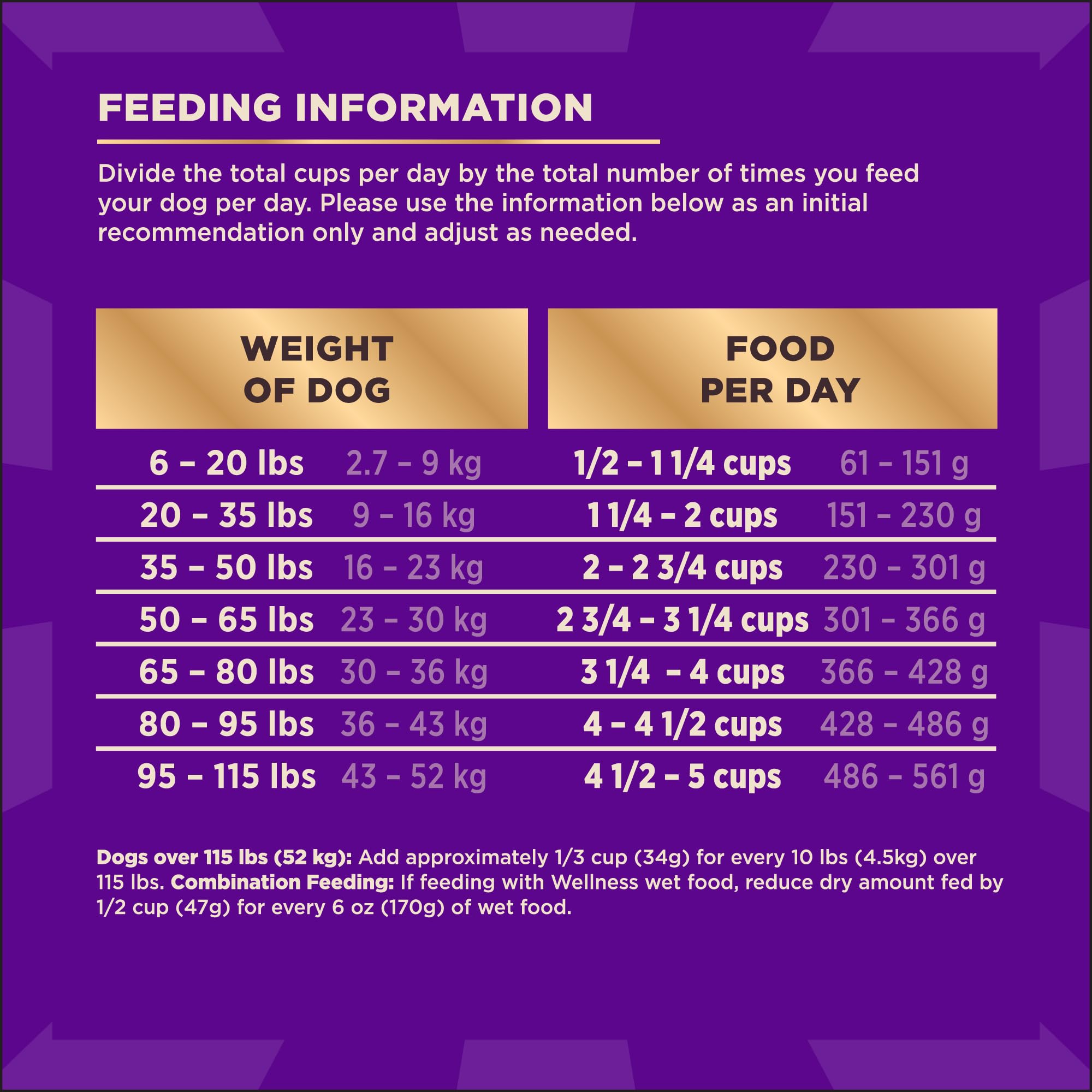 Wellness CORE+ 18-lb bag ready for regular meals.