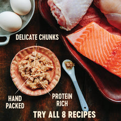 Wellness CORE Signature Selects grain-free wet cat food ingredients label shows real meat.